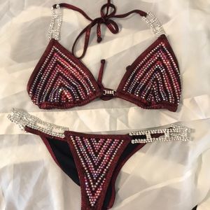 Bodybuilding bikini competition suit